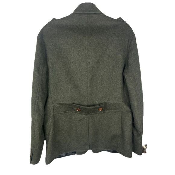 Vistula Green Wool Military Style Jacket EU mens 52 Slim Italian Steampunk - Picture 7 of 16